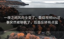 一夜之间风向全变了，蘑菇视频ios这事突然被聊疯了，后面反转有点猛