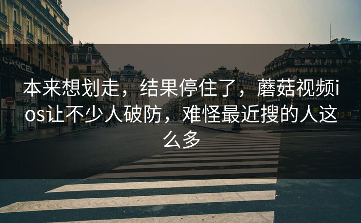 本来想划走，结果停住了，蘑菇视频ios让不少人破防，难怪最近搜的人这么多  第1张